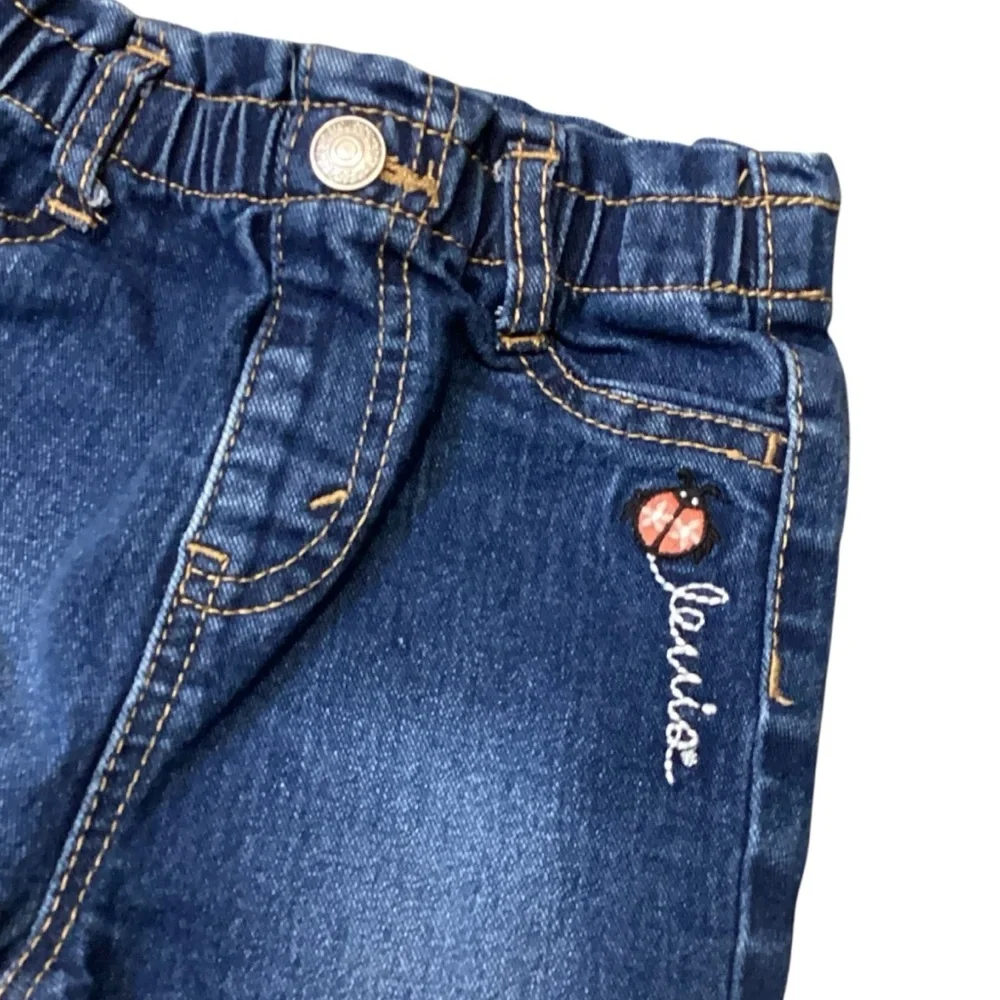 Levi’s Toddler Girl Cuffed Loose Fit Elastic‎ Waistband Jeans, 18 Months